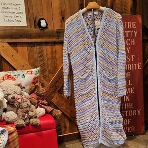 167 Free People Pastel Knit Cardigan